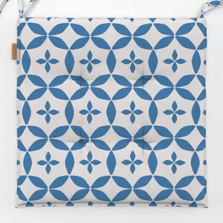 Sitzkissen Blockprint Indigo Muster 8