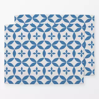 Tischset Blockprint Indigo Muster 8