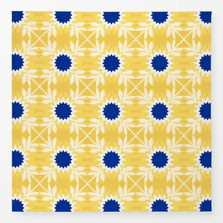 Tischdecke Azujelo Muster 11 gelb blau