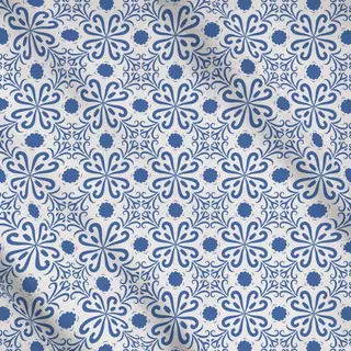 Meterware Blockprint Indigo Muster 3