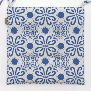 Sitzkissen Blockprint Indigo Muster 3