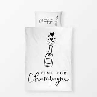 Bettwäsche Time for Champagne schwarz