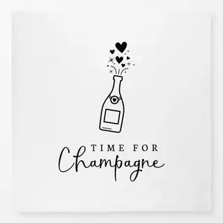 Tischdecke Time for Champagne schwarz