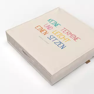 Bodenkissen Definition von Glück - bunt