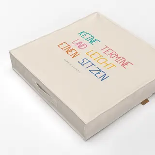 Bodenkissen Definition von Glück - bunt