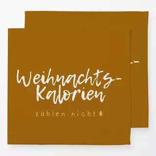 Servietten Weihnachtskalorien zählen