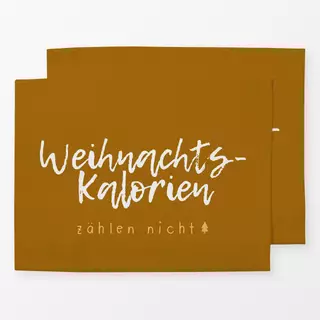 Tischset Weihnachtskalorien zählen