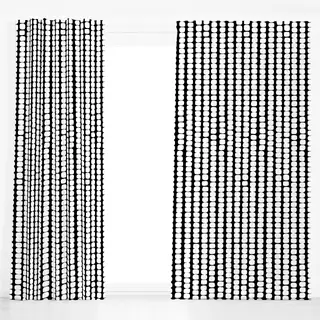 Dekovorhang Muster Punkte Dots weiss