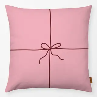 Kissen Christmas joy & love: Geschenk schleife