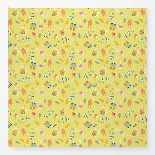 Tischdecke SUMMER VIBES Muster - zitrone