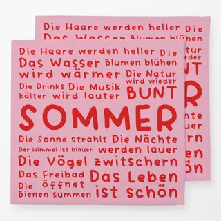 Servietten rosa rot