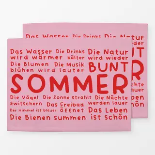 Tischset rosa rot