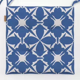 Sitzkissen Blockprint Indigo Muster 6