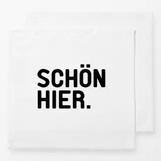 Servietten SCHÖN HIER - Nordic Typo