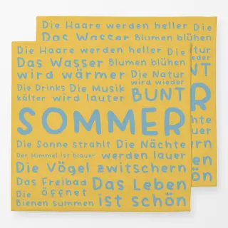 Servietten SOMMER VIBES - gelb blau