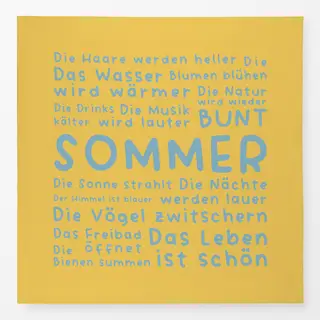 Tischdecke SOMMER VIBES - gelb blau