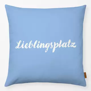 Kissen Lieblingsplatz hellblau
