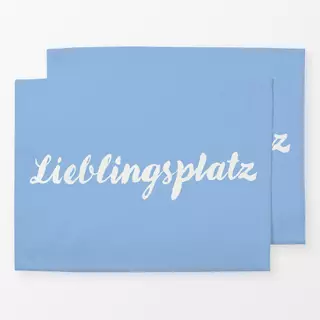 Tischset Lieblingsplatz hellblau