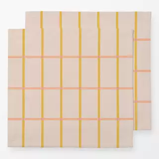 Servietten Pastel grid gelb