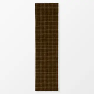 Tischläufer soft brown grid