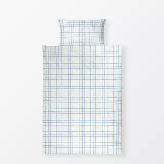 Bettwäsche Lieblings Grid hellblau
