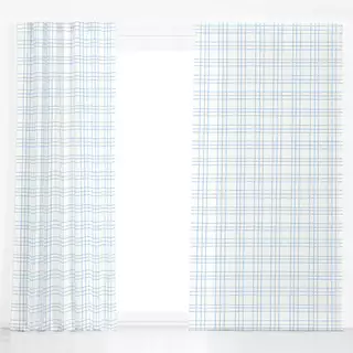 Dekovorhang Lieblings Grid hellblau