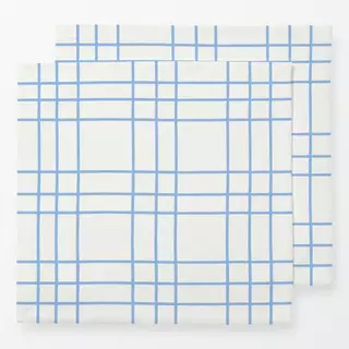 Servietten Lieblings Grid hellblau