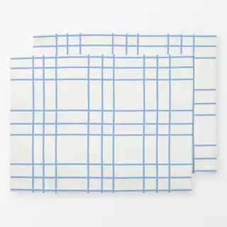 Tischset Lieblings Grid hellblau