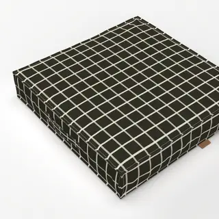 Bodenkissen Calm Christmas Grid brown