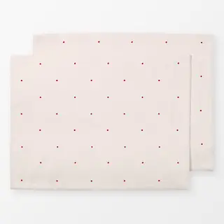 Tischset Mini Dots Beige Rot