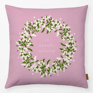 Kissen Kranz Typo Rosa
