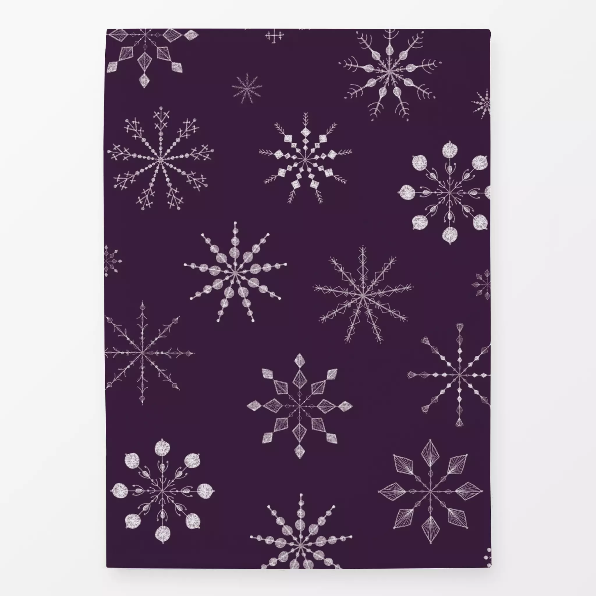 Geschirrtücher Schneeflocken Beere - Weihnachten, Winter - von „Sophie Augustin Illustration"; Muster, Natur, Eis, Schneeflo...