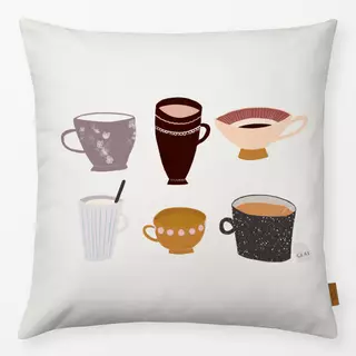 Kissen Tassen Beige