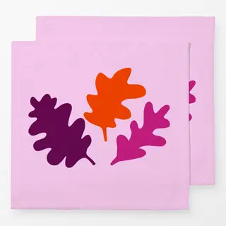 Servietten Herbstlaub Pink