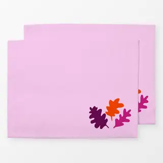 Tischset Herbstlaub Pink