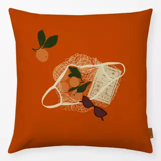 Kissen Einkaufsnetz Orange