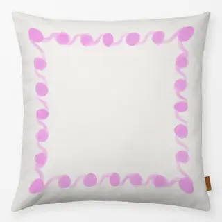Kissen Punkterahmen Kreide Pink