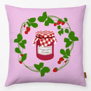 Kissen Erdbeermarmelade Pink