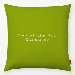 Kissen Soup of the day Grün