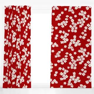 Dekovorhang Blumen Pattern