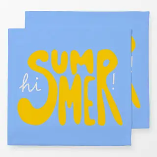 Servietten Hi Summer Blau Gelb