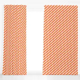 Dekovorhang Wellenmuster Beige Orange