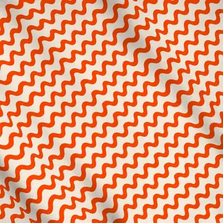 Meterware Wellenmuster Beige Orange