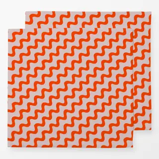 Servietten Wellenmuster Beige Orange