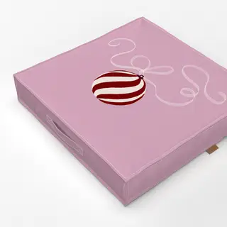 Bodenkissen Baumkugel mit Streifen & Schleife Rosa