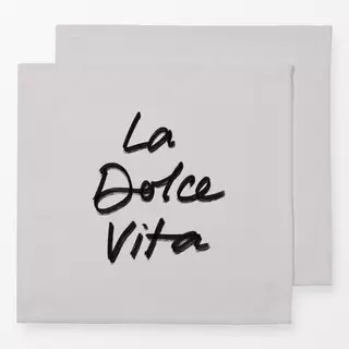 Servietten La Dolce Vita Grau