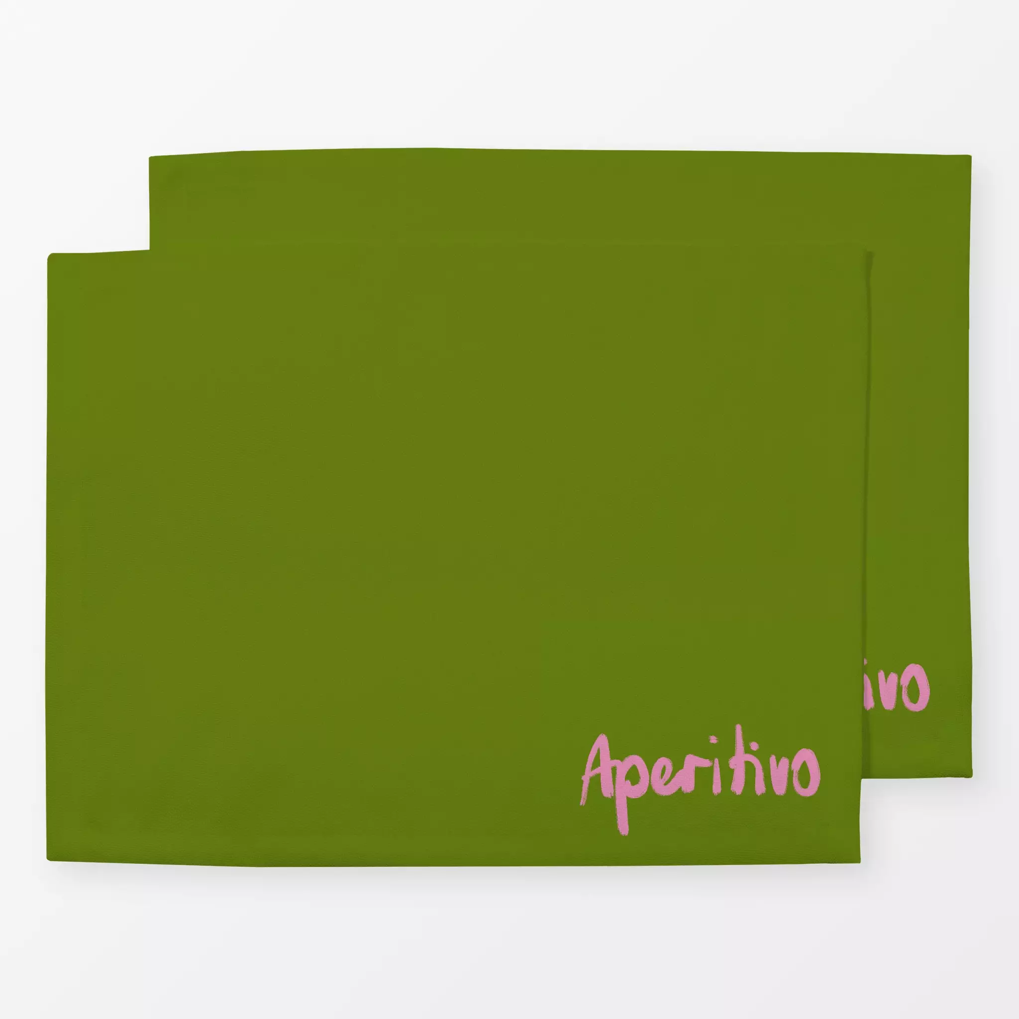 Tischset Aperitivo Typo Grün Pink - Sprüche & Schriftzüge, Küche, Essen & Trinken - von „Sophie Augustin Illustration"; Somm...