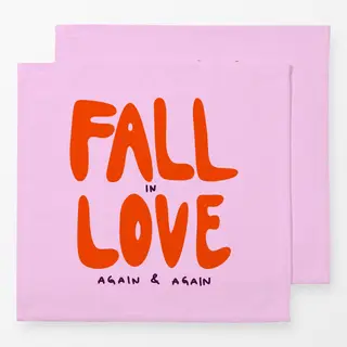 Servietten Fall in Love Pink Orange