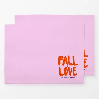 Tischset Fall in Love Pink Orange