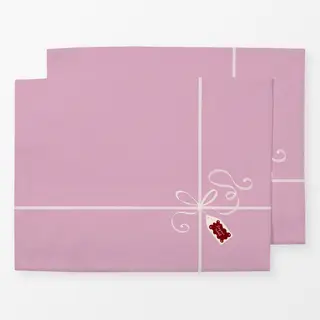 Tischset Geschenk Schleife romantisch Rosa